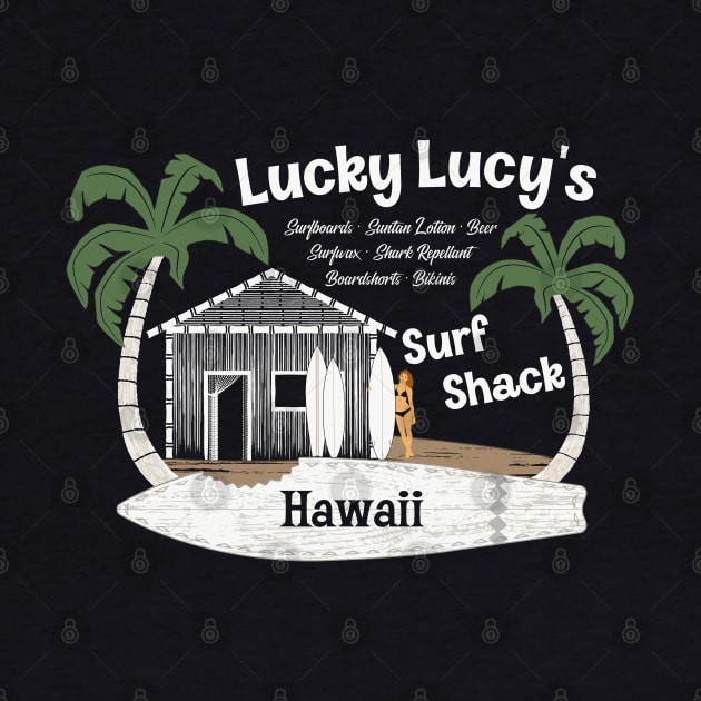 Lucky Lucy's Surf Shack Surfer by SunGraphicsLab